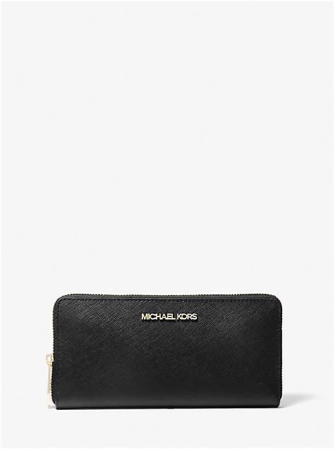 michael kors jet set travel multifunction crossgrain leather wallet|Michael Kors jetsetter wallet.